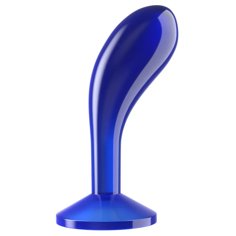 Plug Anal Flawless Azul Transparente 6 cm