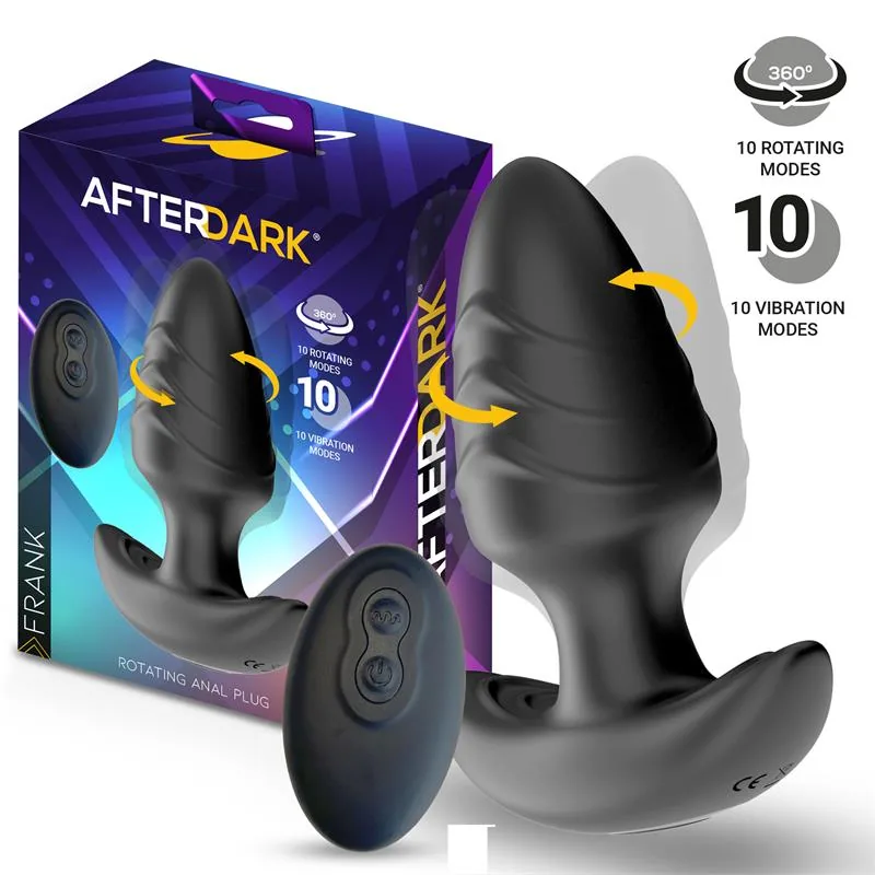 Plug Anal Frank com Vibração, Rotação 360º e Comando à Distância Afterdark
