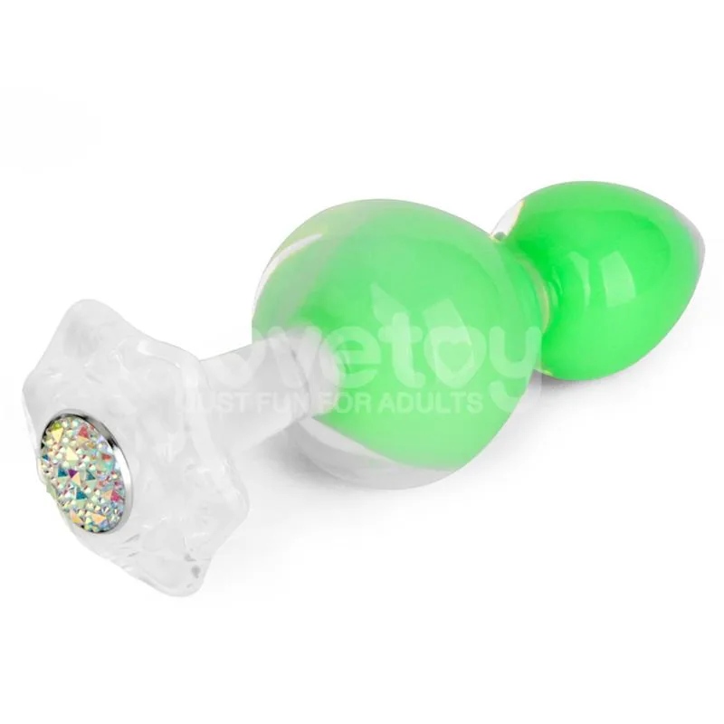 Plug Anal Gemoria com Bola de Aço Interna em Silicone Brilha no Escuro Lovetoy — vista 5 de 12