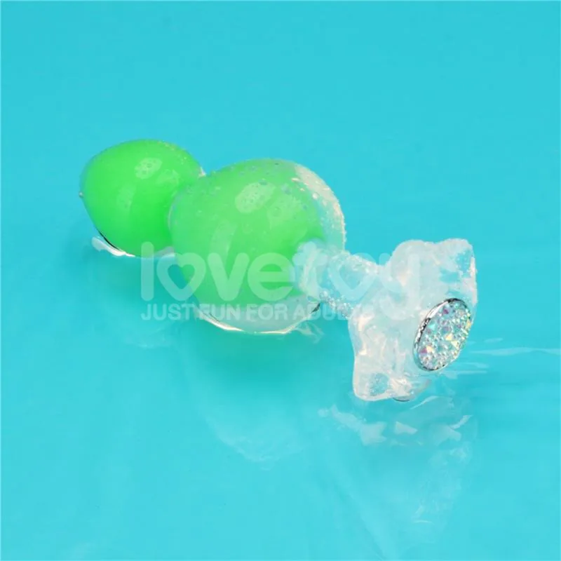 Plug Anal Gemoria com Bola de Aço Interna em Silicone Brilha no Escuro Lovetoy — vista 8 de 12