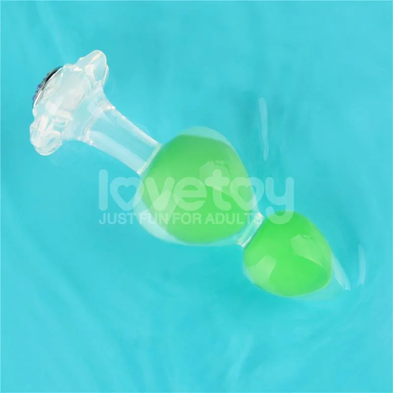 Plug Anal Gemoria com Bola de Aço Interna em Silicone Brilha no Escuro Lovetoy — vista 9 de 12