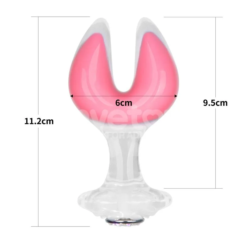 Plug Anal Gemoria Ponta Dupla em Silicone Brilha no Escuro Lovetoy — vista 11 de 12