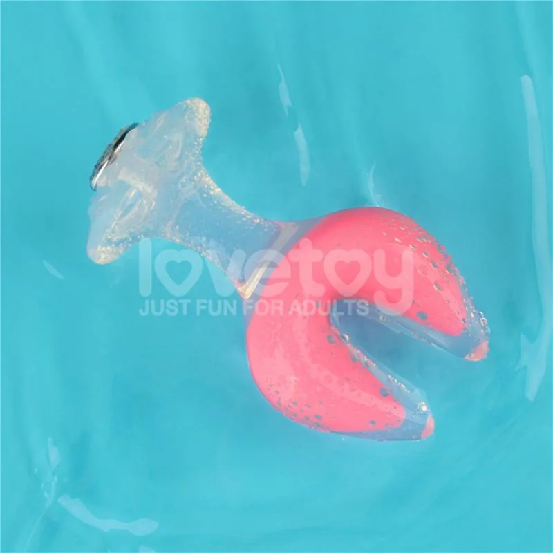 Plug Anal Gemoria Ponta Dupla em Silicone Brilha no Escuro Lovetoy — vista 9 de 12
