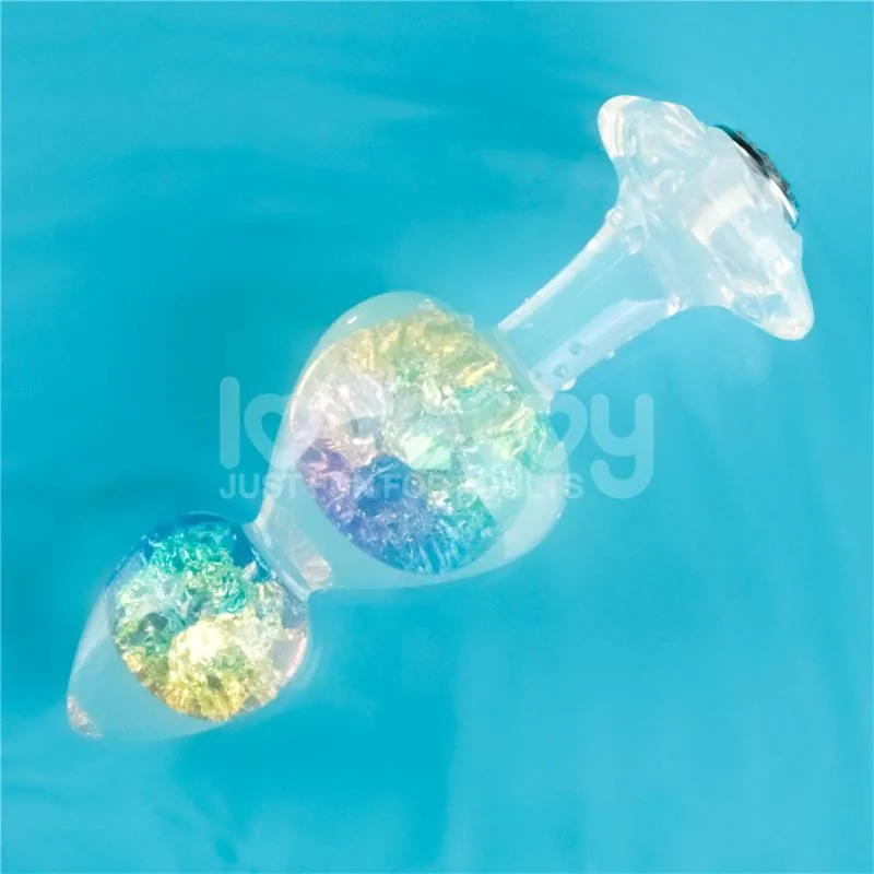 Plug Anal Gemoria em Silicone com Centro de Cristal Multicolor Lovetoy — vista 6 de 9