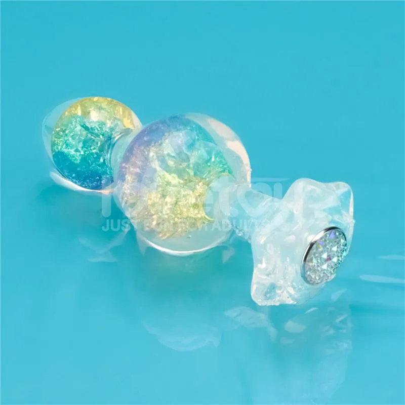 Plug Anal Gemoria em Silicone com Centro de Cristal Multicolor Lovetoy — vista 7 de 9