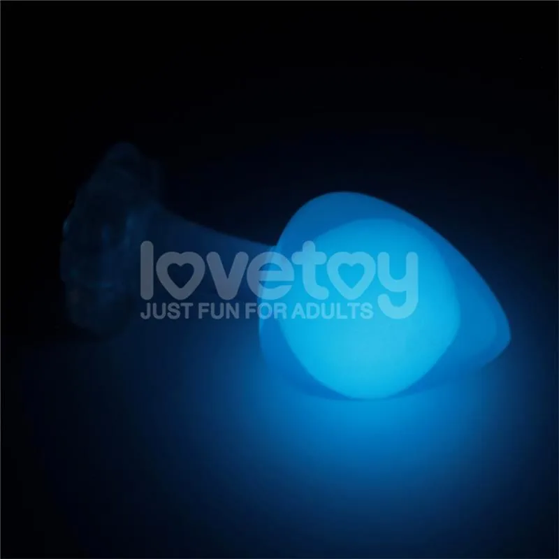 Plug Anal Gemoria em Silicone com Esfera de Aço Brilhante no Escuro Lovetoy — vista 5 de 12