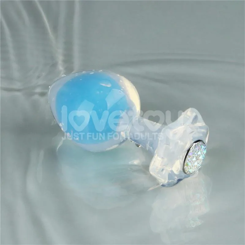 Plug Anal Gemoria em Silicone com Esfera de Aço Brilhante no Escuro Lovetoy — vista 8 de 12