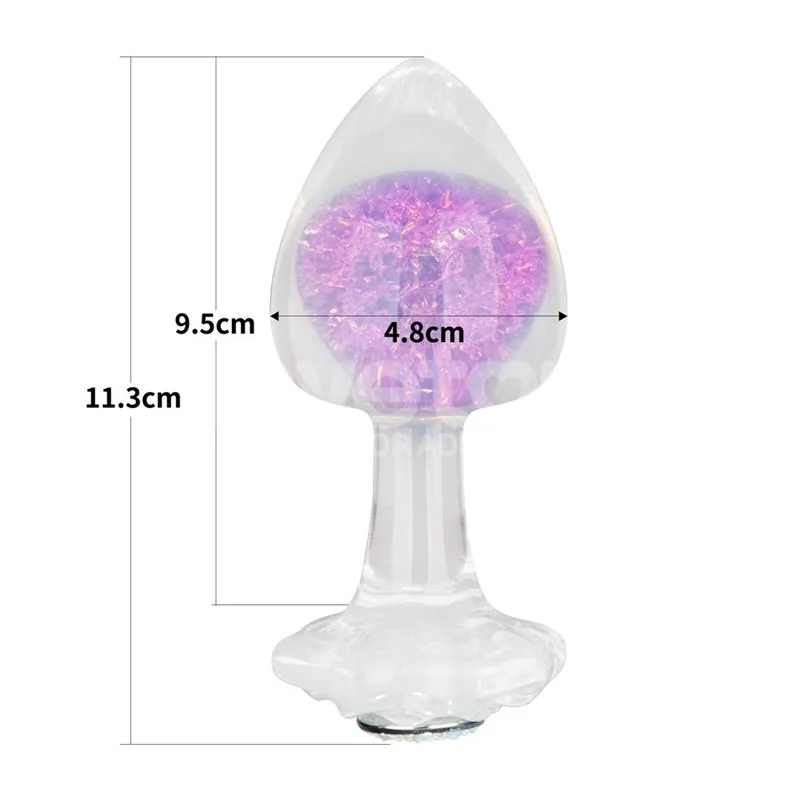 Plug Anal Gemoria em Silicone com Esfera de Cristal Lovetoy — vista 8 de 9