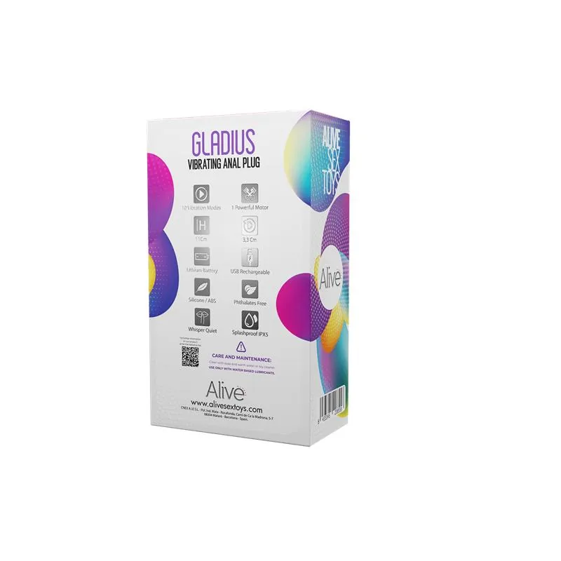 Plug Anal Gladius com Vibração Alive — vista 6 de 6