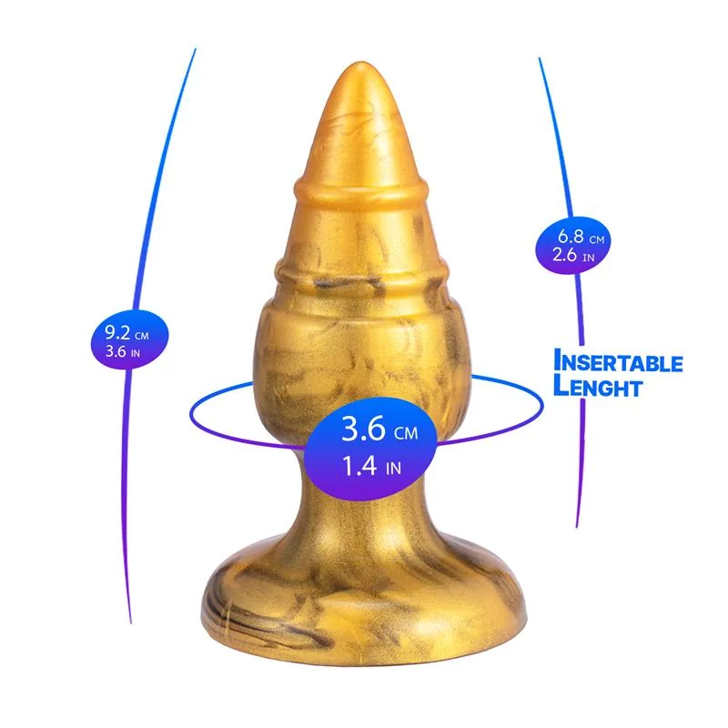 Plug Anal Goldy Fantasy em Silicone Líquido Silexd — vista 4 de 5