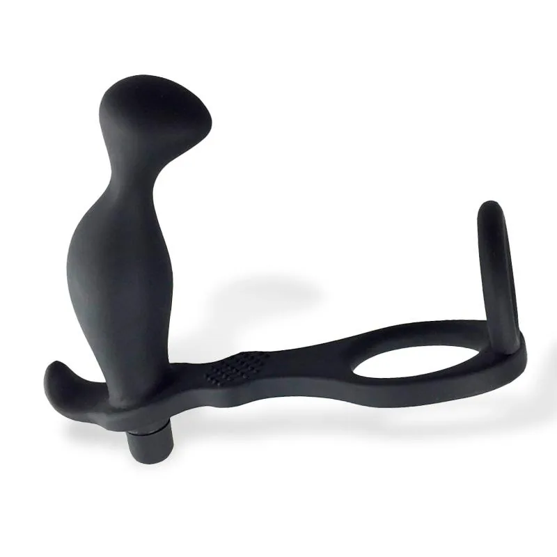 Plug Anal Larimar com Vibração e Anel para Pénis e Testículos Afterdark — vista 4 de 5