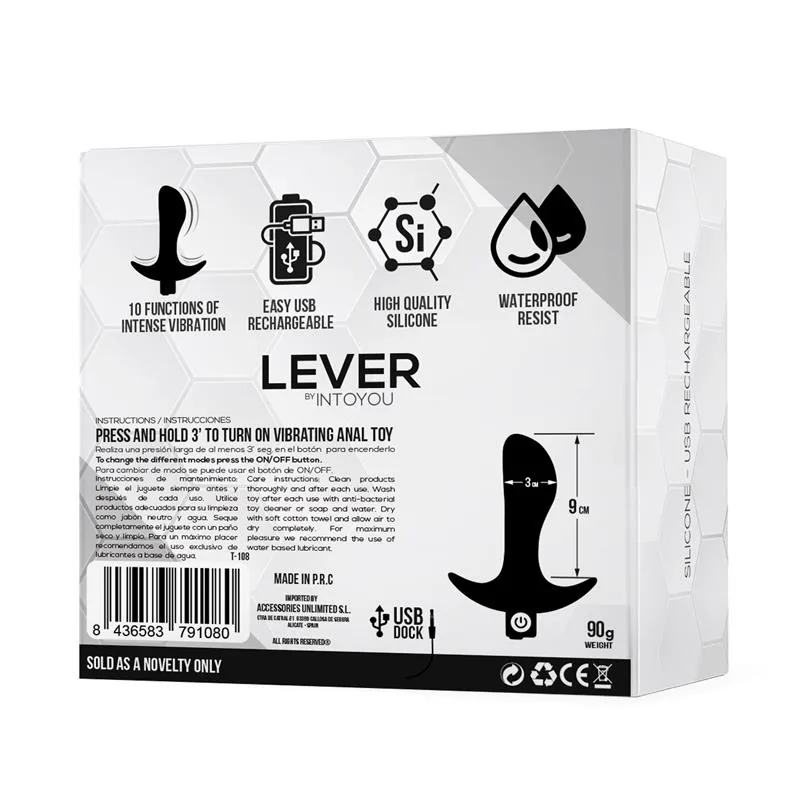 Plug Anal Lever com Vibração em Silicone Tardenoche — vista 6 de 6