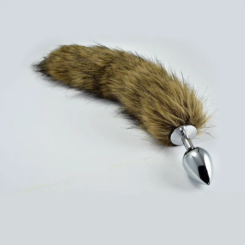 Plug Anal de Metal com Cauda Castanha Lovetoy Tamanho S