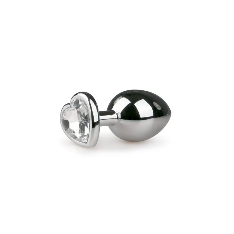 Plug Anal de Metal Easytoys N.º 7 Prateado e Transparente