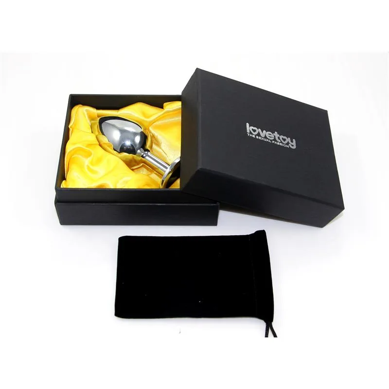 Plug Anal de Metal Rosebud com Joia Rosa Lovetoy Tamanho L — vista 2 de 2