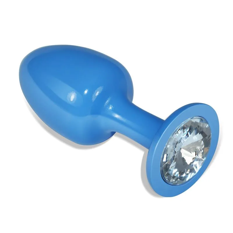 Plug Anal Metal Rosebud Joia Transparente