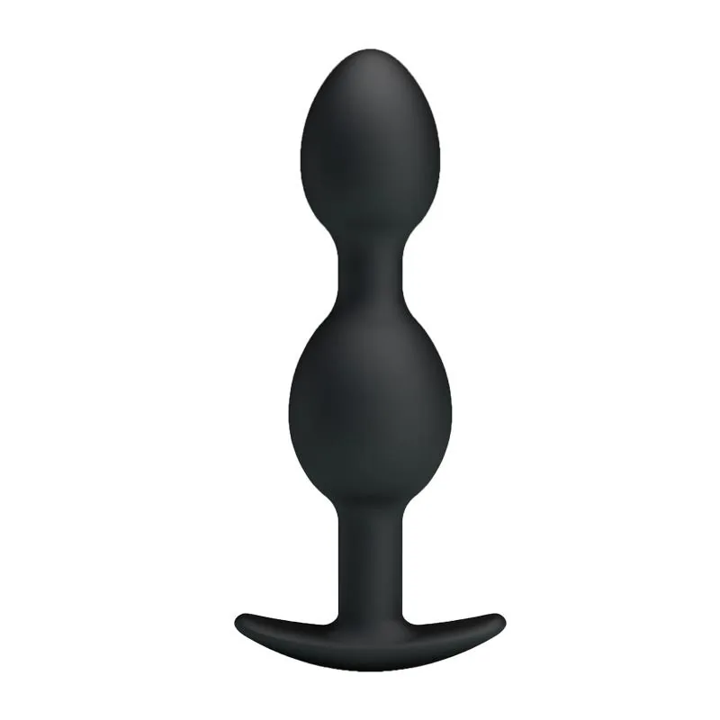Plug Anal Pesado com Bolas Internas Pretty Love Preto
