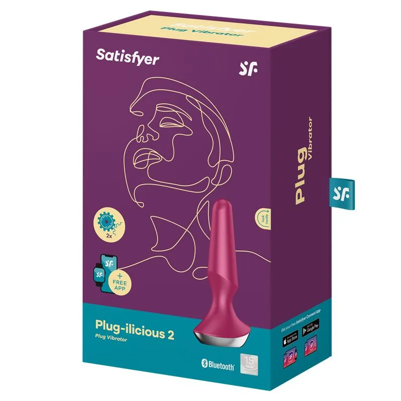 Plug Anal Plug-ilicious 2 com Vibração e Aplicação Satisfyer Baga — vista 5 de 5