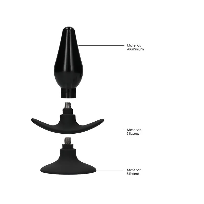 Plug Anal Pontiagudo com Ventosa Ouch Grande Preto — vista 13 de 16
