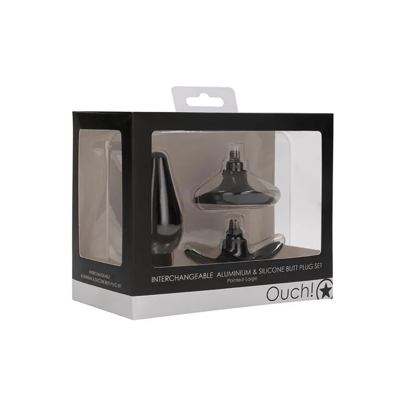 Plug Anal Pontiagudo com Ventosa Ouch Grande Preto — vista 16 de 16