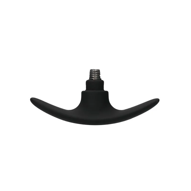 Plug Anal Pontiagudo com Ventosa Ouch Grande Preto — vista 3 de 16