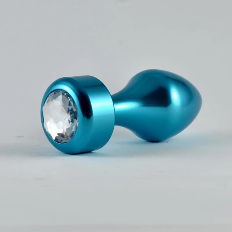Plug Anal Rosebud Azul com Joia