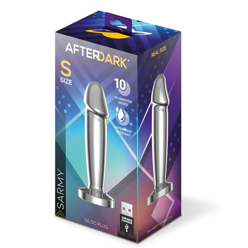 Plug Anal Sarmy Cromado com Vibração USB Magnético Afterdark Tamanho S — vista 11 de 11