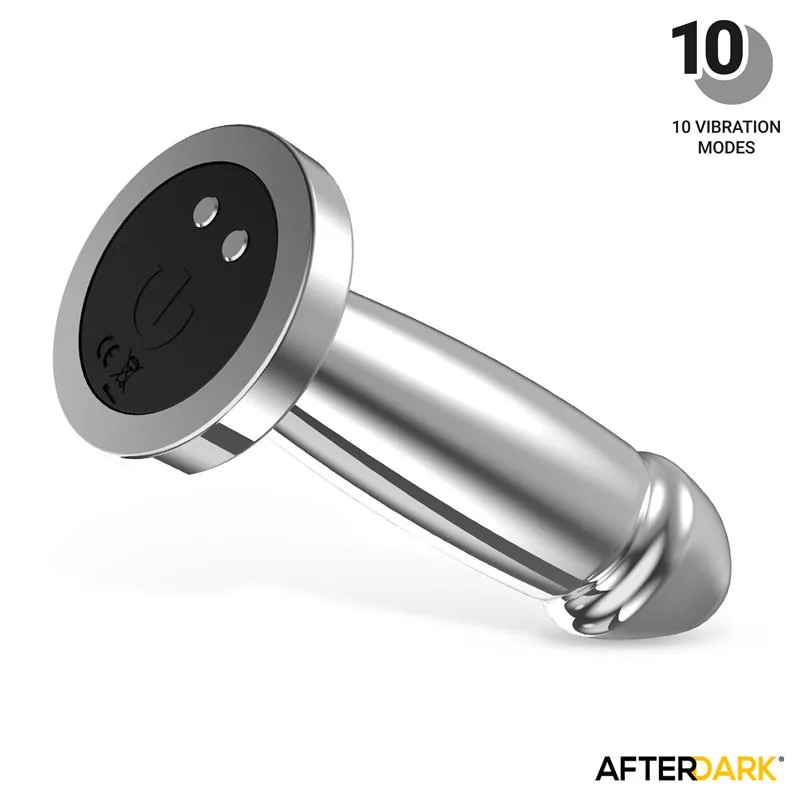 Plug Anal Sarmy Cromado com Vibração USB Magnético Afterdark Tamanho S — vista 4 de 11