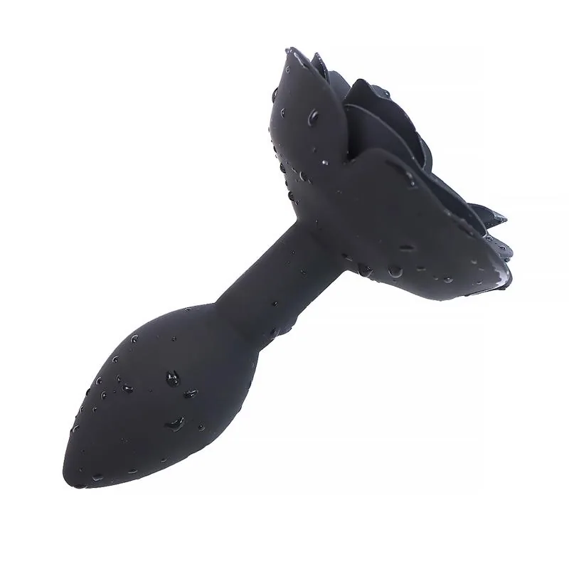 Plug Anal de Silicone Preto com Rosa A-Gusto — vista 3 de 5