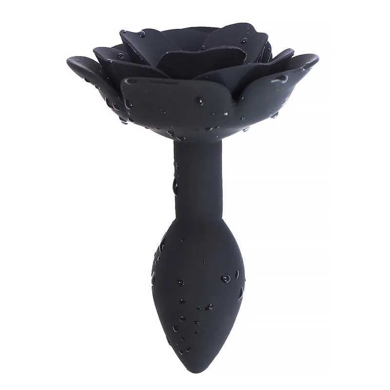 Plug Anal de Silicone Preto com Rosa A-Gusto — vista 4 de 5