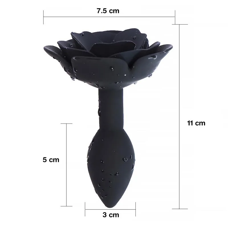 Plug Anal de Silicone Preto com Rosa A-Gusto — vista 5 de 5