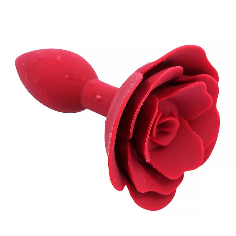 Plug Anal de Silicone Vermelho com Rosa A-Gusto