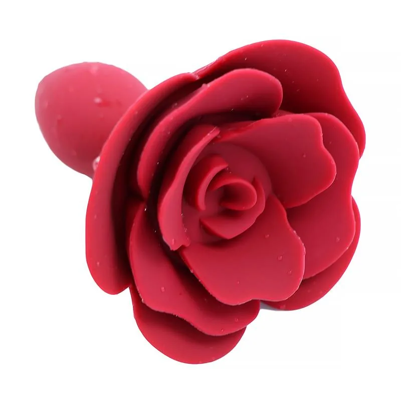 Plug Anal de Silicone Vermelho com Rosa A-Gusto — vista 2 de 5