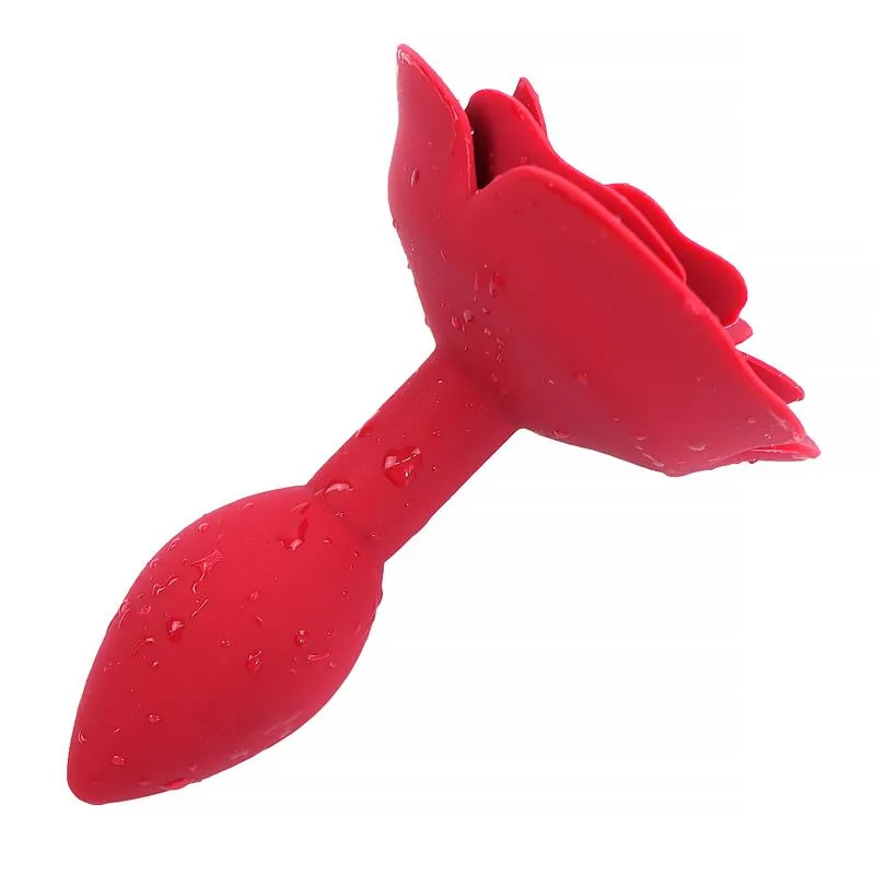 Plug Anal de Silicone Vermelho com Rosa A-Gusto — vista 3 de 5