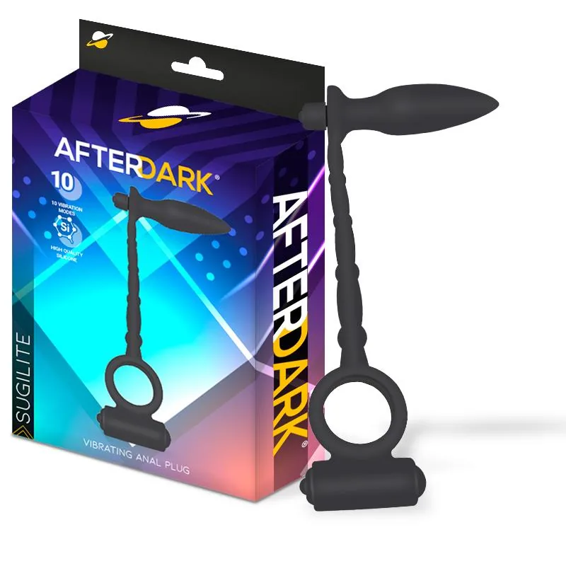 Plug Anal Sugilite com Vibração e Anel Vibratório para o Pénis Afterdark