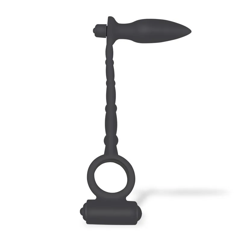 Plug Anal Sugilite com Vibração e Anel Vibratório para o Pénis Afterdark — vista 2 de 4