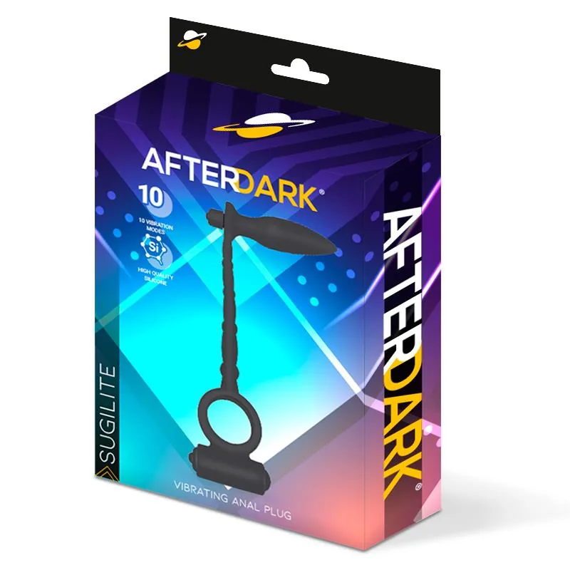 Plug Anal Sugilite com Vibração e Anel Vibratório para o Pénis Afterdark — vista 4 de 4
