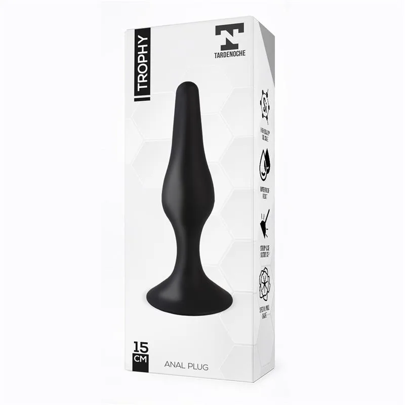 Plug Anal Trophy em Silicone Tardenoche Preto 15 cm — vista 2 de 3