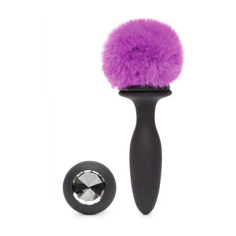 Plug Anal com Vibração Happy Rabbit Roxo Tamanho Grande