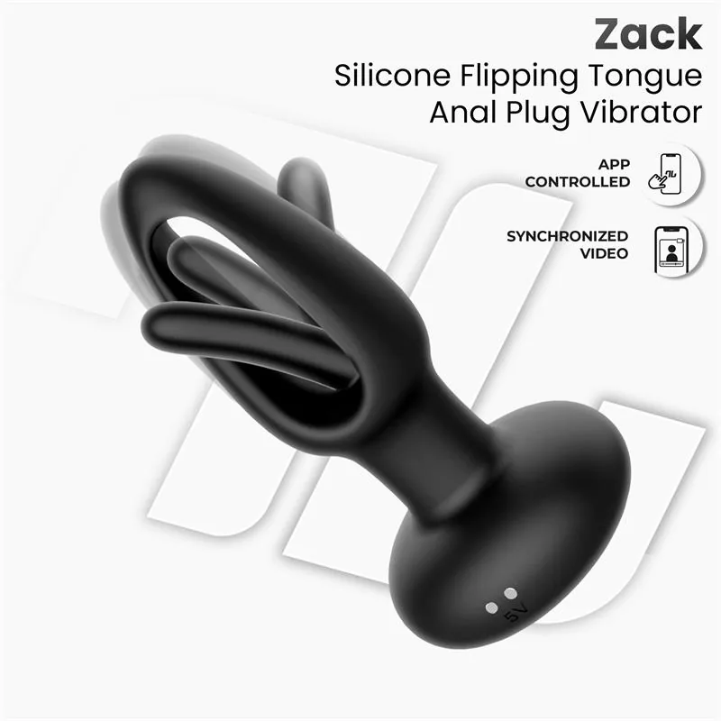 Plug Anal Zack com Língua Oscilante e Vibração por Aplicação Intoyou — vista 4 de 9