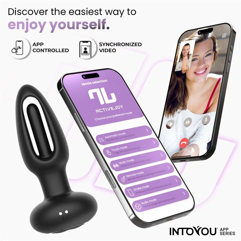 Plug Anal Zack com Língua Oscilante e Vibração por Aplicação Intoyou — vista 5 de 9
