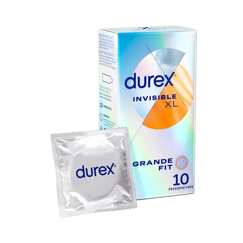 Preservativos Durex Invisível XL 10 unidades
