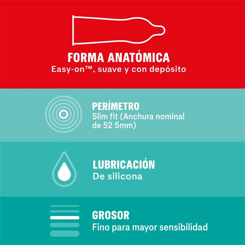 Preservativos Durex Sensitivo Ajuste Justo 10 unidades — vista 2 de 2