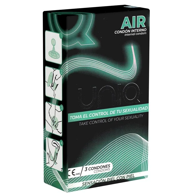 Preservativos Femininos Sem Látex Uniq Air Female 3 Unidades