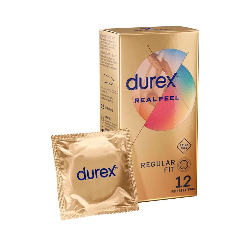 Preservativos Real Feel Durex 12 Unidades