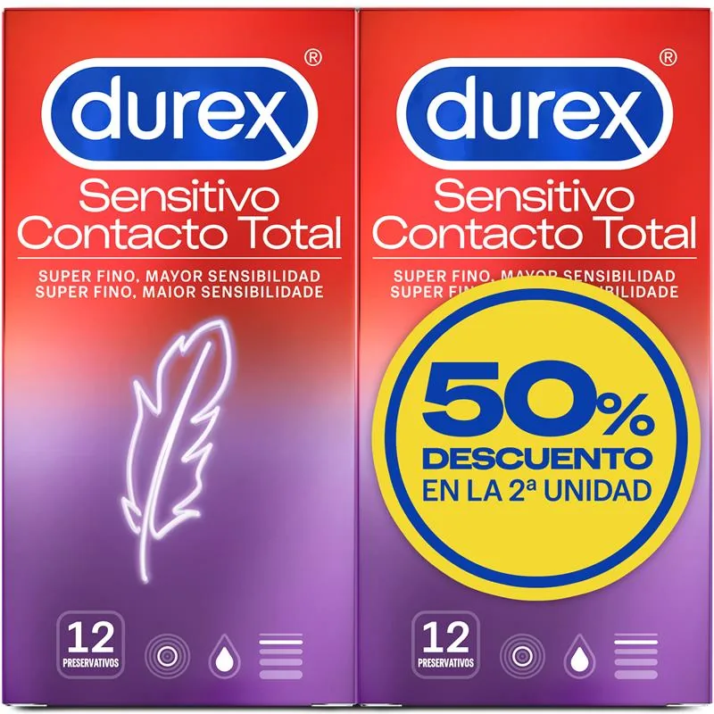 Preservativos Sensitivo Super Fino Durex Duplo 2 x 12 Unidades