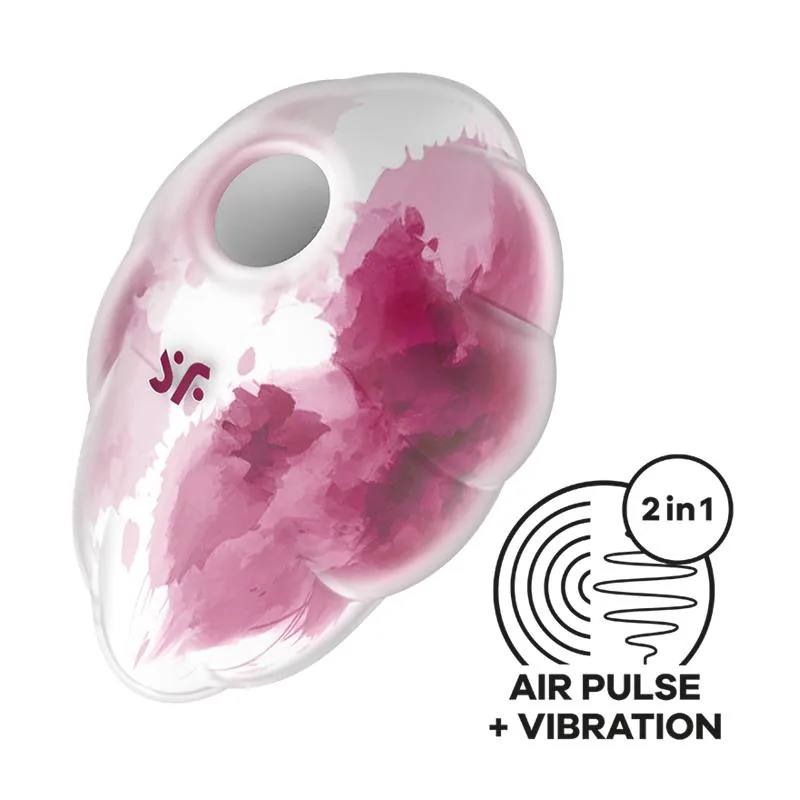 Sugador de Clítoris e Vibrador Cloud Dancer Satisfyer Estampado Vermelho