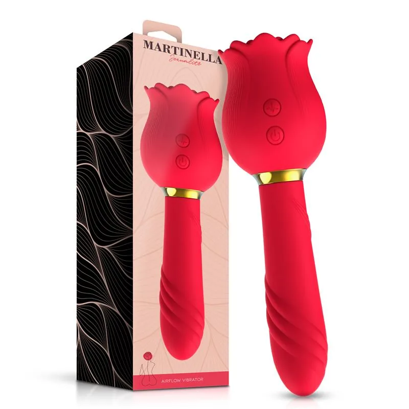 Sugador de Clítoris Rosa 2 em 1 com Vibrador Martinella