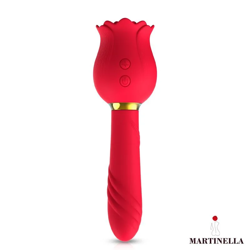 Sugador de Clítoris Rosa 2 em 1 com Vibrador Martinella — vista 2 de 6