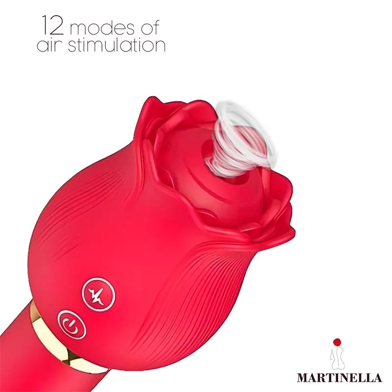 Sugador de Clítoris Rosa 2 em 1 com Vibrador Martinella — vista 3 de 6